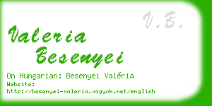 valeria besenyei business card